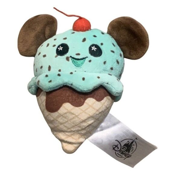 Disney Mickey Mouse Blue Ice Cream Cone Stuffed Animal 5" Wishables Food Series - Picture 11 of 11